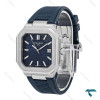 ساعت پتک فیلیپ Cubitus مردانه نقره ای بند رابر سرمه ای Patek-6928-G