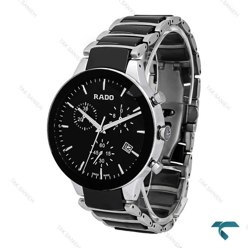 ساعت رادو CENTRIX مردانه کرنوگراف سیلور مشکی Rado-6938-G