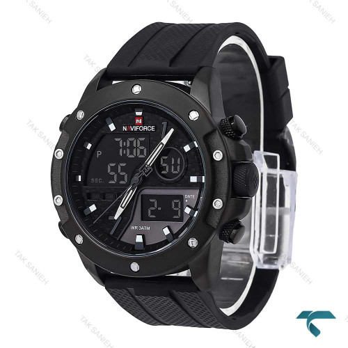 ساعت نیوی فورس NF9221 مردانه دوزمانه مشکی NaviForce-6966-G