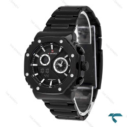 ساعت نیوی فورس NF9216 مردانه دوزمانه فلزی مشکی NaviForce-6987-G