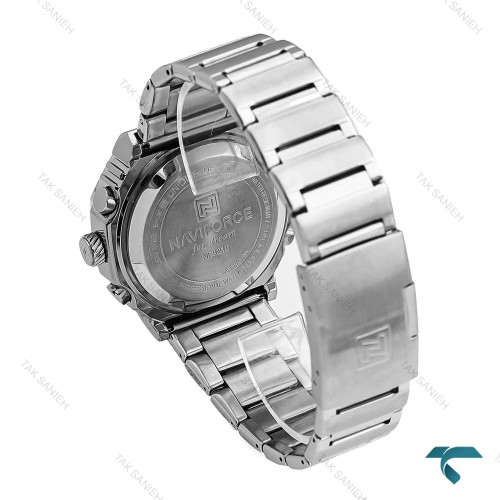 ساعت نیوی فورس NF9216 مردانه سیلور صفحه سبز NaviForce-6988-G