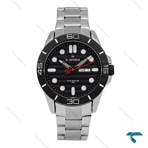ساعت نیوی فورس NF9198 مردانه سیلور مشکی NaviForce-6989-G ساعت نیوی فورس NF9198 مردانه سیلور مشکی NaviForce-6989-G