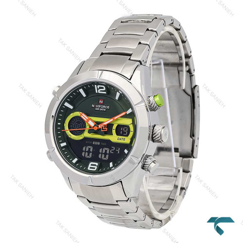 ساعت نیوی فورس NF9232 مردانه دوزمانه صفحه سبز NaviForce-7052-G ساعت نیوی فورس NF9232 مردانه دوزمانه صفحه سبز NaviForce-7052-G