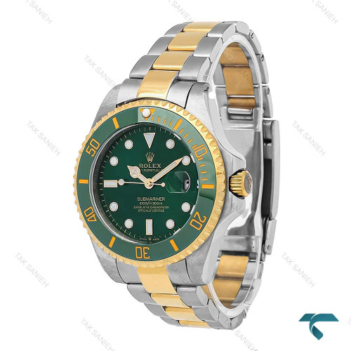 ساعت رولکس سابمارینر مردانه دو رنگ طلایی صفحه سبز Rolex-7060-G ساعت رولکس سابمارینر مردانه دو رنگ طلایی صفحه سبز Rolex-7060-G