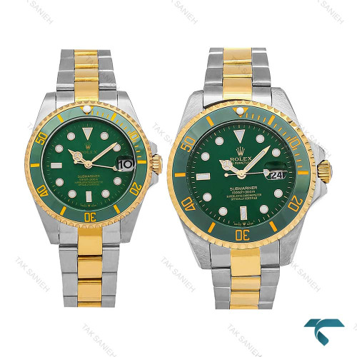 ساعت ست رولکس ساب مارینر دورنگ صفحه سبز Rolex-7062-S ساعت ست رولکس ساب مارینر دورنگ صفحه سبز Rolex-7062-S
