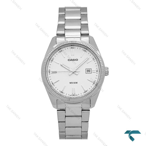 ساعت کاسیو MTP-1302 مردانه سیلور صفحه سفید Casio-7109-G