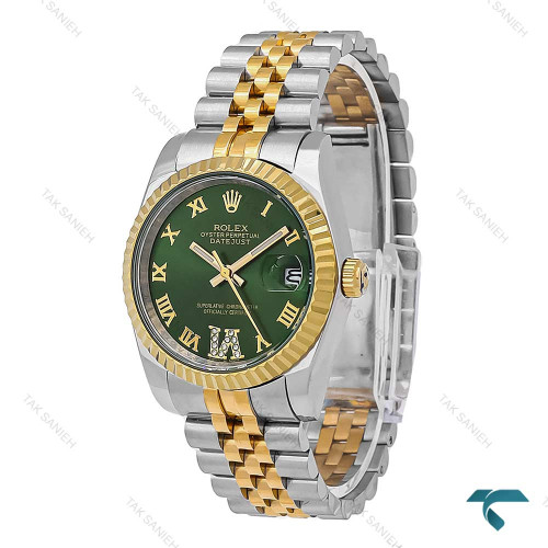 ساعت مردانه Rolex دورنگ طلایی صفحه سبز ایندکس یونانی Rolex-7154-G ساعت مردانه Rolex دورنگ طلایی صفحه سبز ایندکس یونانی Rolex-7154-G