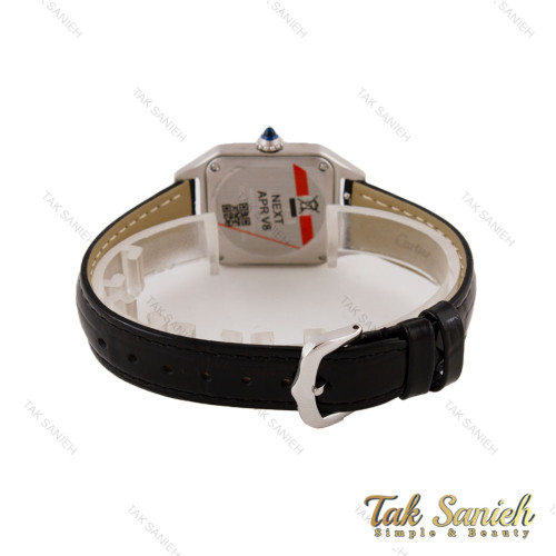 ساعت کارتیه سانتوس دومونت زنانه سیلور مشکی دورنگین Cartier-5678-L ساعت کارتیه سانتوس دومونت زنانه سیلور مشکی دورنگین Cartier-5678-L