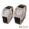 ساعت ست کارتیه سانتوس 100 سه موتوره بند چرم Cartier-5682-S ساعت ست کارتیه سانتوس 100 سه موتوره بند چرم Cartier-5682-S