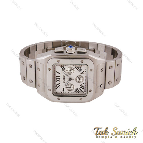 ساعت مردانه کارتیه سانتوس 100 تمام استیل کورنوگراف Cartier-5683-G ساعت مردانه کارتیه سانتوس 100 تمام استیل کورنوگراف Cartier-5683-G