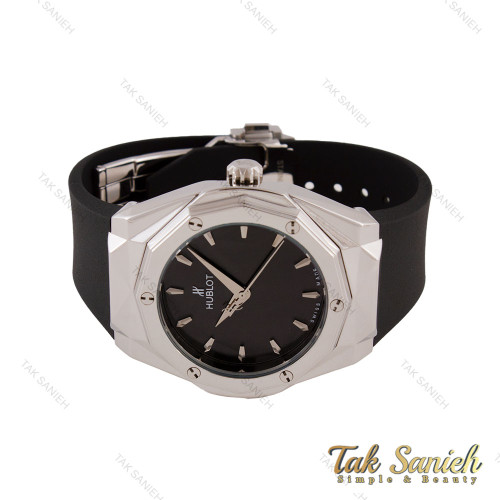 ساعت هابلوت مردانه چند ضلعی استیل مشکی Hublot-5691-G ساعت هابلوت مردانه چند ضلعی استیل مشکی Hublot-5691-G
