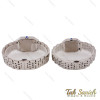 ست کارتیر زنانه و مردانه استیل صفحه سفید Cartier-5728-S
