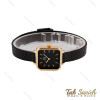 DW زنانه مربعی حصیری مشکی قاب طلایی DW-5731-L DW زنانه مربعی حصیری مشکی قاب طلایی DW-5731-L