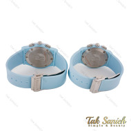 ساعت زنانه هابلوت سه موتوره کرنوگراف آبی آسمانی Hublot-5748-L