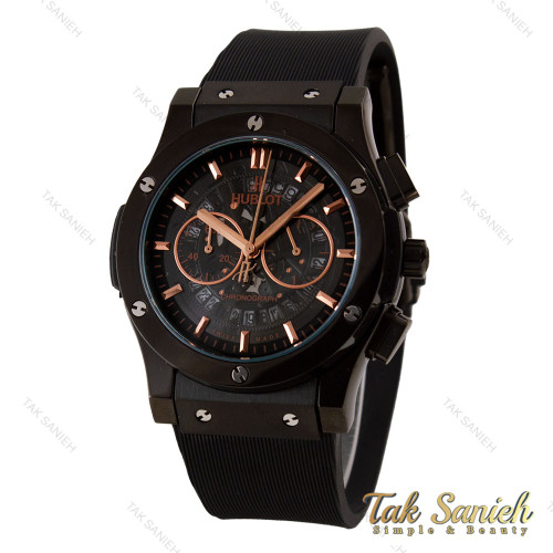 هابلوت مردانه کرنوگراف مشکی صفحه اسکلتون ایندکس رزگلد Hublot-5750-G هابلوت مردانه کرنوگراف مشکی صفحه اسکلتون ایندکس رزگلد Hublot-5750-G