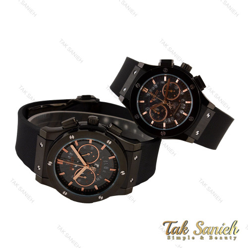 هابلوت ست سه موتوره مشکی صفحه اسکلتون Hublot-5752-S