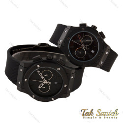 ست ساعت هابلوت سه موتوره کرنوگراف فول مشکی Hublot-5757-S ست ساعت هابلوت سه موتوره کرنوگراف فول مشکی Hublot-5757-S