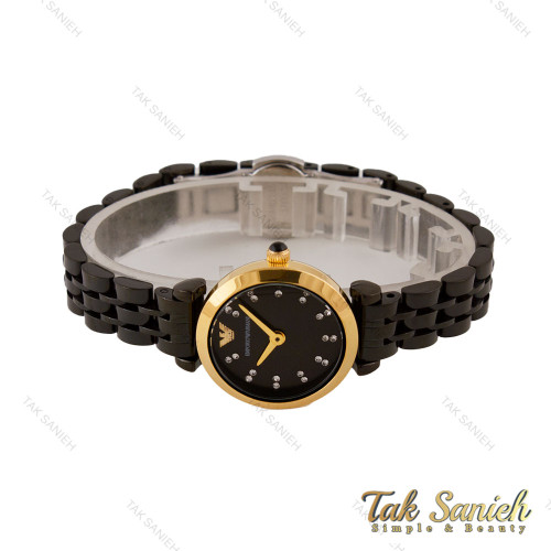 ساعت امپریو آرمانی زنانه مینی طلایی مشکی Armani-5779-L ساعت امپریو آرمانی زنانه مینی طلایی مشکی Armani-5779-L
