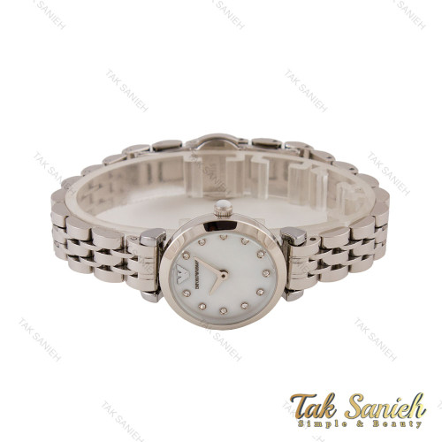 ساعت امپریو آرمانی زنانه مینی نقره ای صفحه سفید Armani-5788-L ساعت امپریو آرمانی زنانه مینی نقره ای صفحه سفید Armani-5788-L