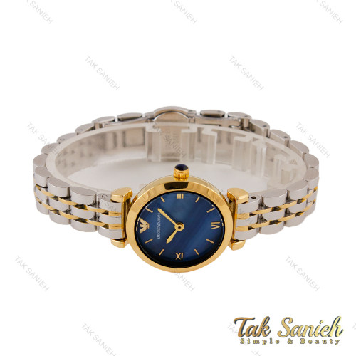 ساعت امپریو آرمانی زنانه مینی دورنگ طلایی صفحه سرمه ای Armani-5799-L ساعت امپریو آرمانی زنانه مینی دورنگ طلایی صفحه سرمه ای Armani-5799-L