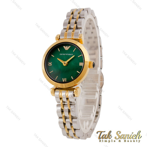 ساعت امپریو آرمانی مینی زنانه دورنگ طلایی صفحه سبز Armani-5800-L ساعت امپریو آرمانی مینی زنانه دورنگ طلایی صفحه سبز Armani-5800-L
