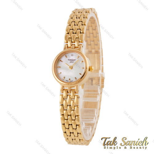 ساعت تیسوت Lovely زنانه ظریف طلایی صفحه سفید Tissot-5809-L ساعت تیسوت Lovely زنانه ظریف طلایی صفحه سفید Tissot-5809-L