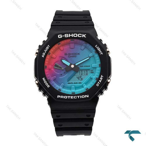 کاسیو جیشاک GA2100 مردانه مشکی صفحه هفت رنگ G-Shock-5825-G کاسیو جیشاک GA2100 مردانه مشکی صفحه هفت رنگ G-Shock-5825-G