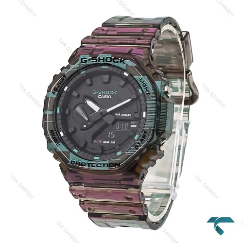 ساعت جیشاک GA2100 کاسیو مردانه شیشه ای رنگی G-Shock-5829-G ساعت جیشاک GA2100 کاسیو مردانه شیشه ای رنگی G-Shock-5829-G