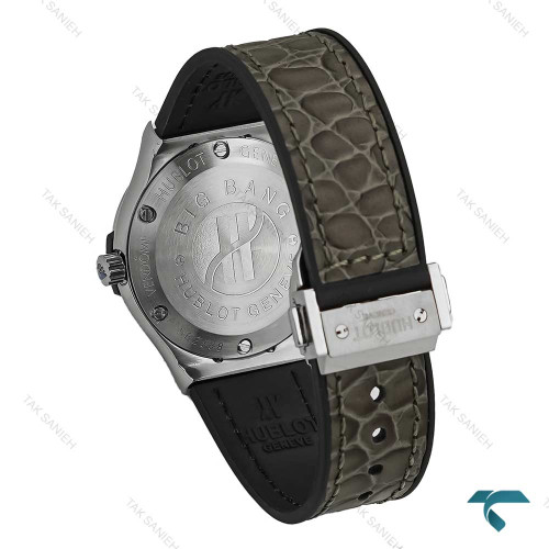 ساعت هابلوت زنانه استیل بند چرم طرح دار طوسی Hublot-7600-L