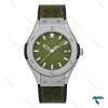 ساعت هابلوت زنانه استیل بند چرم طرح دار سبز Hublot-7601-L