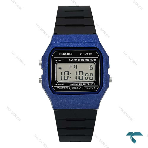 ساعت کاسیو F-91WM-2A نوستالژی آبی مشکی Casio-7646-U