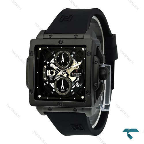ساعت مچی ناوی فورس NF8064 مردانه سه موتوره مشکی NaviForce-7654-G