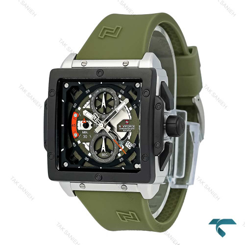 ساعت مردانه ناوی فورس NF8064 سه موتوره سبز NaviForce-7656-G