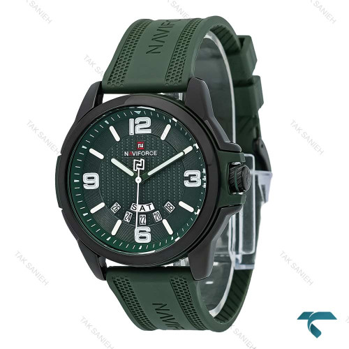 ساعت اسپرت نیوی فورس NF9215 بند رابر سبز NaviForce-7658-G ساعت اسپرت نیوی فورس NF9215 بند رابر سبز NaviForce-7658-G