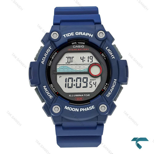 ساعت دیجیتالی کاسیو مدل WS 1300H آبی مناسب مردان ساعت دیجیتالی مردانه کاسیو مدل WS-1300H آبی با طراحی اسپرت، مقاوم در برابر آب، مناسب فعالیت های روزمره و ورزشی