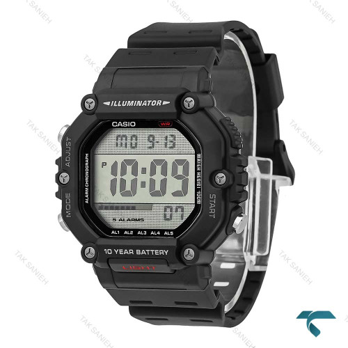 ساعت مردانه کاسیو دیجیتالی مشکی مدل AE-1600H ساعت دیجیتالی مردانه کاسیو مدل AE-1600H رنگ مشکی با طراحی اسپرت مناسب استفاده روزمره و مقاوم در برابر آب