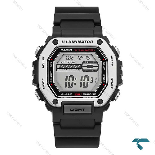 ساعت مردانه کاسیو دیجیتالی مشکی مدل MWD-110H ایلومینیتور ساعت دیجیتالی مردانه کاسیو مدل MWD-110H مشکی با قابلیت ایلومینیتور طراحی مقاوم و شیک مناسب برای استفاده روزانه