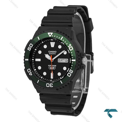 ساعت مردانه کاسیو مدل MRW-230H مشکی با قاب سبز مقاوم ساعت مچی کاسیو مدل MRW-230H آنالوگ مردانه مشکی قاب سبز مناسب روزمره و ورزشی، با کیفیت عالی و طراحی سبک
