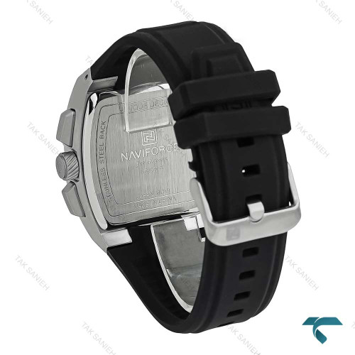 ساعت مردانه نیوی فورس NF8050 سه موتوره با قاب سیلور شیک و مقاوم مناسب استایل روزمره و رسمی