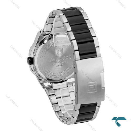 ساعت ناوی فورس مردانه NF9212 دورنگ سیلور مشکی NaviForce-7750-G
