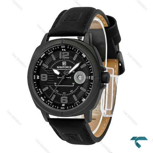 ساعت مردانه ناوی فورس NF8078 بند چرم مشکی NaviForce-7752-G ساعت مردانه ناوی فورس NF8078 بند چرم مشکی NaviForce-7752-G