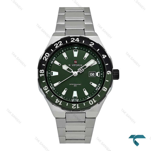 ساعت نیوی فورس مردانه NF9249 سیلور صفحه سبز NaviForce-7756-G ساعت نیوی فورس مردانه NF9249 سیلور صفحه سبز NaviForce-7756-G