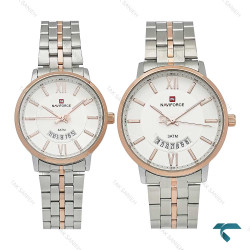 ساعت ست نیوی فورس NF9238 دورنگ رزگلد NaviForce-7765-S