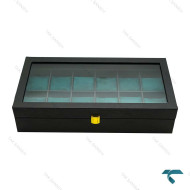 باکس ساعت 12 تایی چرمی مشکی سبز Watches-Box-12-7818-U باکس ساعت 12 تایی چرمی مشکی سبز Watches-Box-12-7818-U