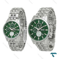 ساعت ست سیکو سه موتوره کورنوگراف استیل صفحه سبز Seiko-7832-S