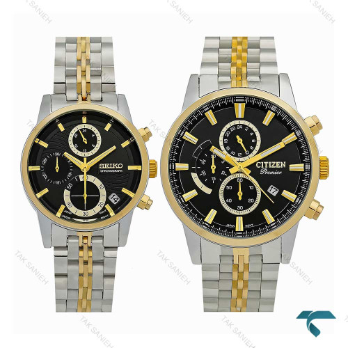 ساعت ست سیتیزن دورنگ طلایی سه موتوره Citizen-7835-S ساعت ست سیتیزن دورنگ طلایی سه موتوره Citizen-7835-S