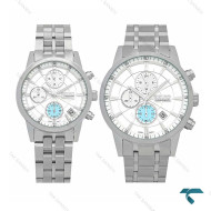 ست ساعت سیکو  سه موتوره کورنوگراف تمام استیل Seiko-7839-S
