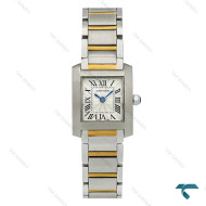 ساعت کارتیر تانک Française زنانه دورنگ طلایی اسمال Cartier-7905-L