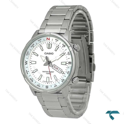 ساعت کاسیو MTP-130 مردانه سیلور صفحه سفید Casio-7934-G ساعت کاسیو MTP-130 مردانه سیلور صفحه سفید Casio-7934-G