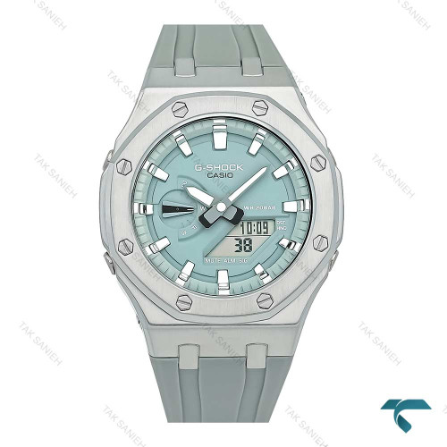 ساعت مردانه جی شاک GMA2100 قاب فلزی سیلور بند طوسی Gshock-7945-G ساعت مردانه جی شاک GMA2100 قاب فلزی سیلور بند طوسی Gshock-7945-G